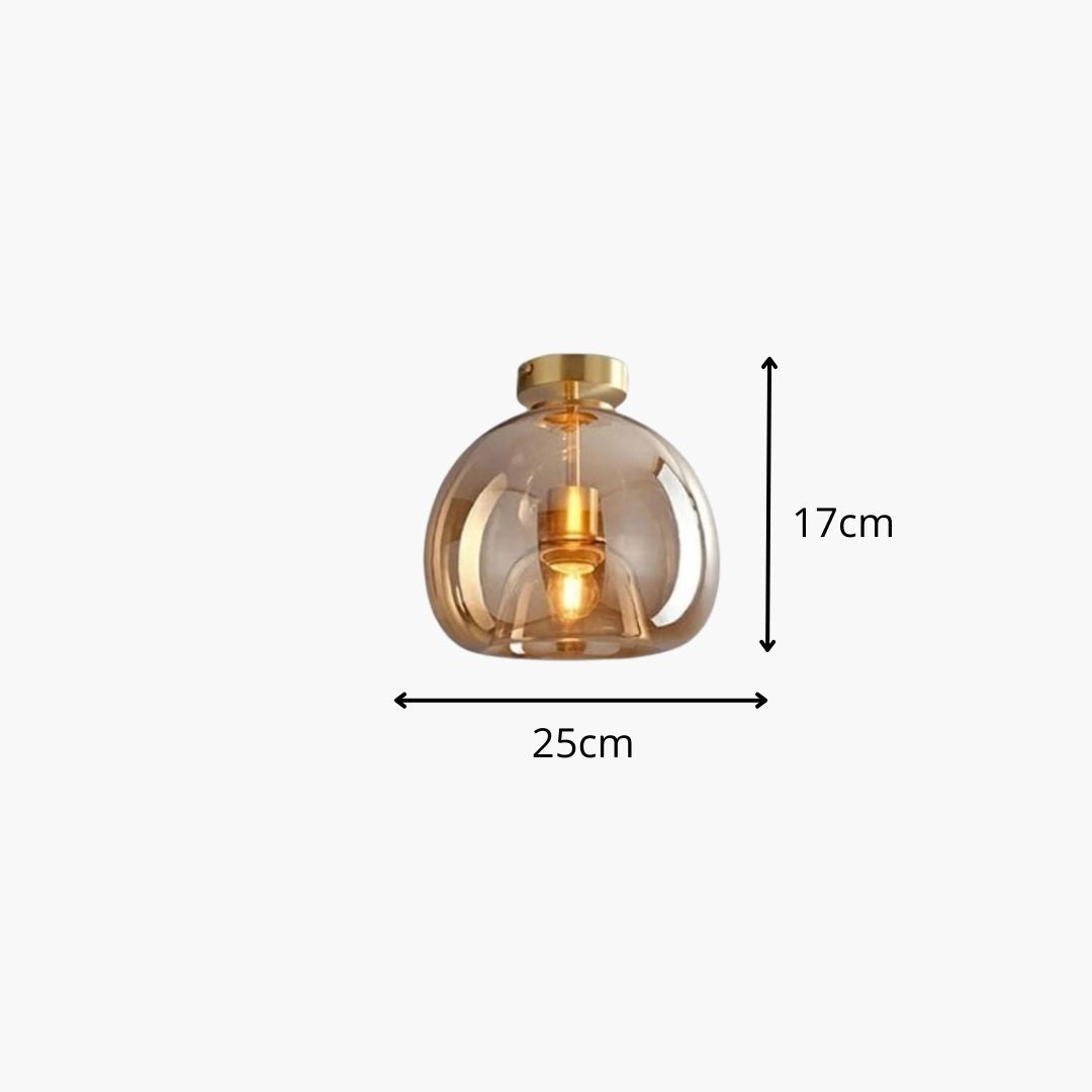 Plafonnier LED en Verre Moderne Élégant