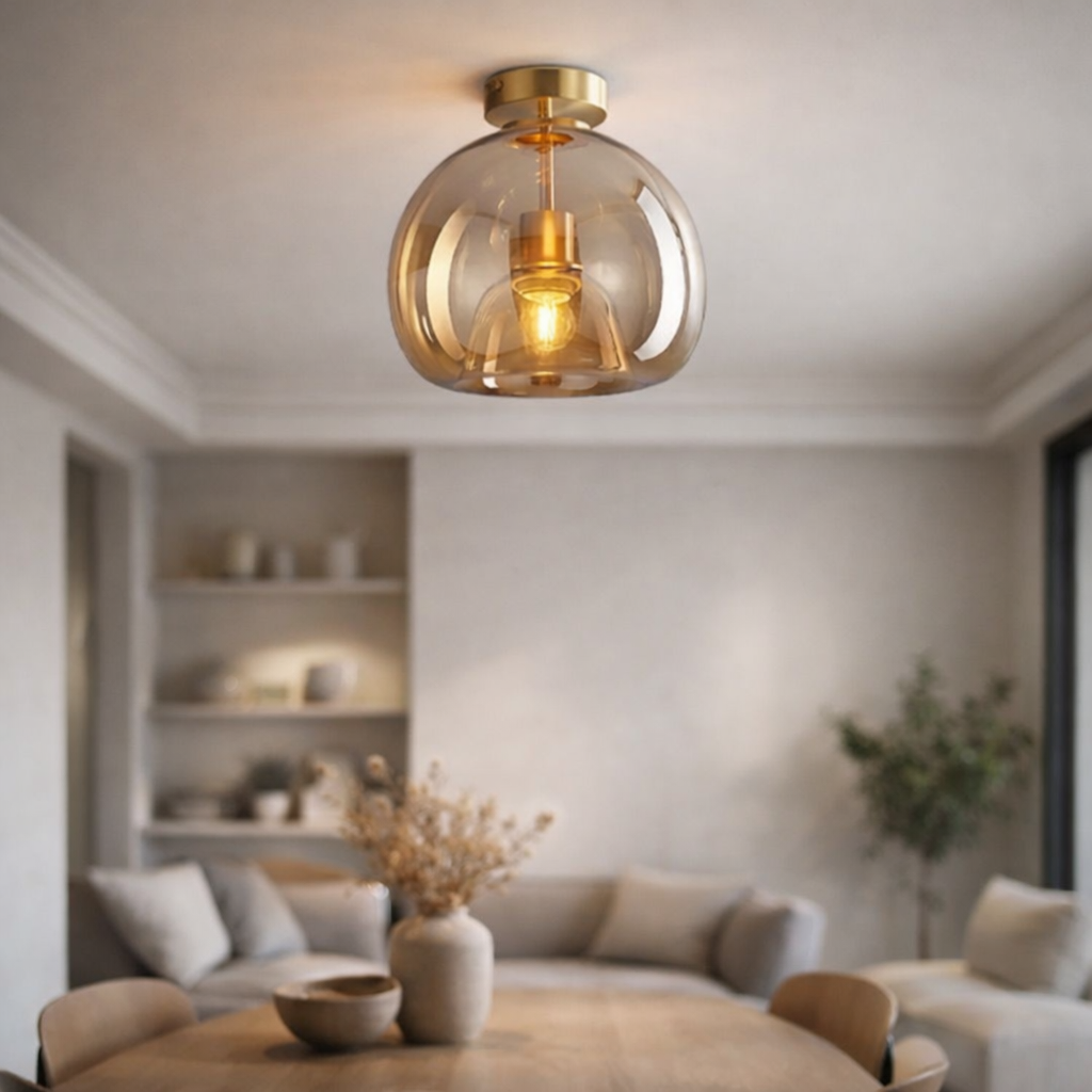 Plafonnier LED en Verre Moderne Élégant