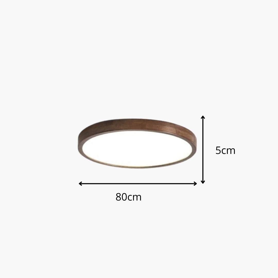 Plafonnier LED géométrique en bois Evelyn