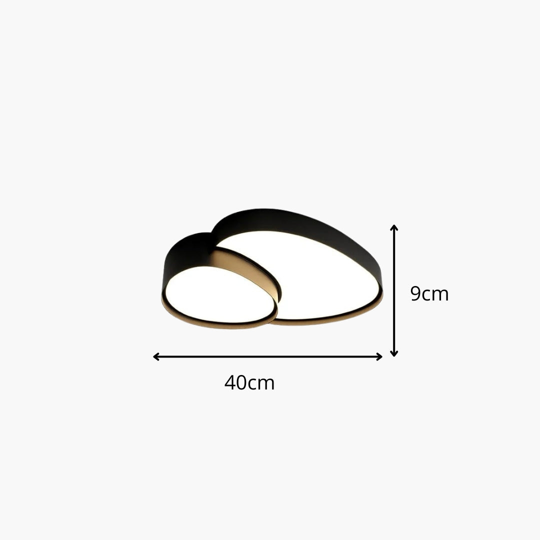 Plafonnier LED Design Noir Élégant Moderne