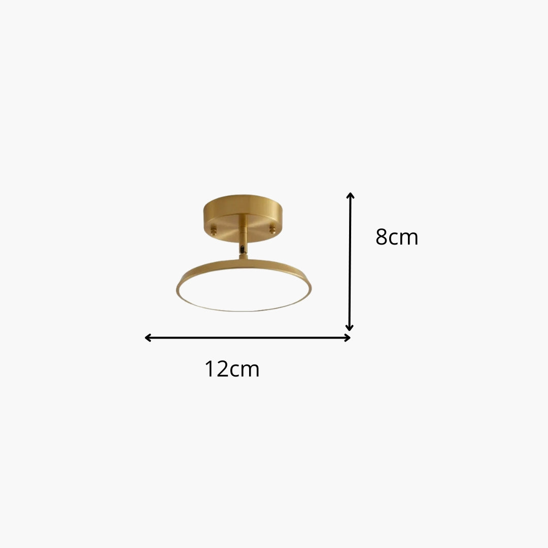Plafonnier LED minimaliste cuivre design moderne