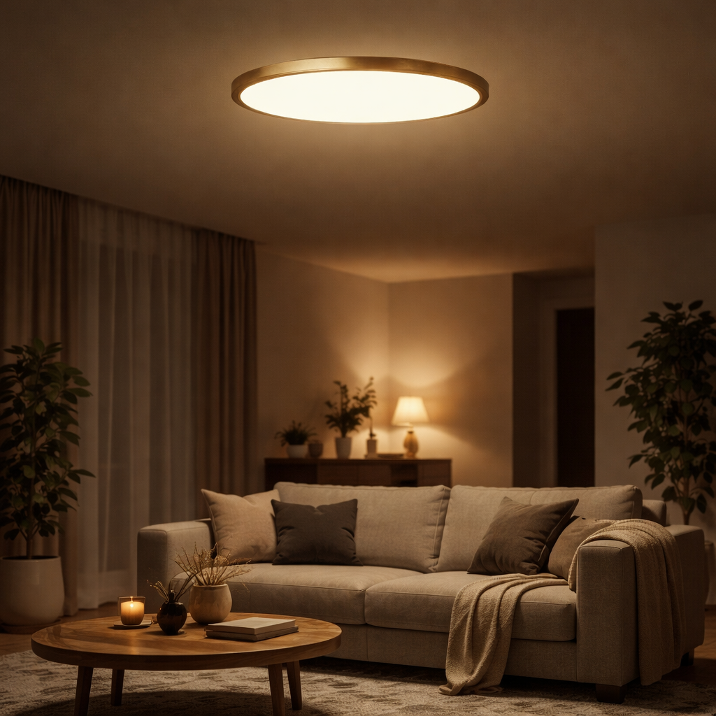 Plafonnier cuivre minimaliste au style raffiné