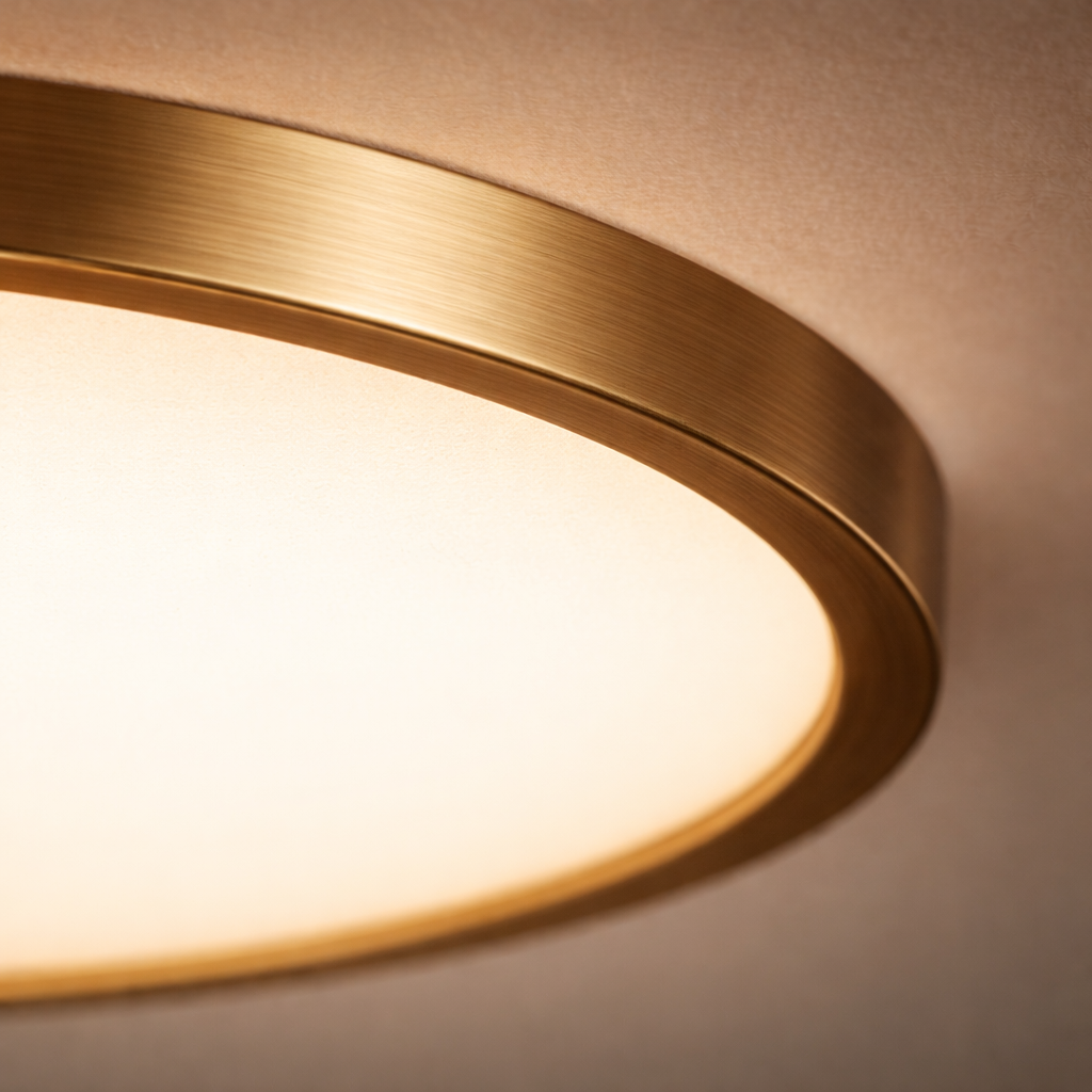 Plafonnier cuivre minimaliste au style raffiné