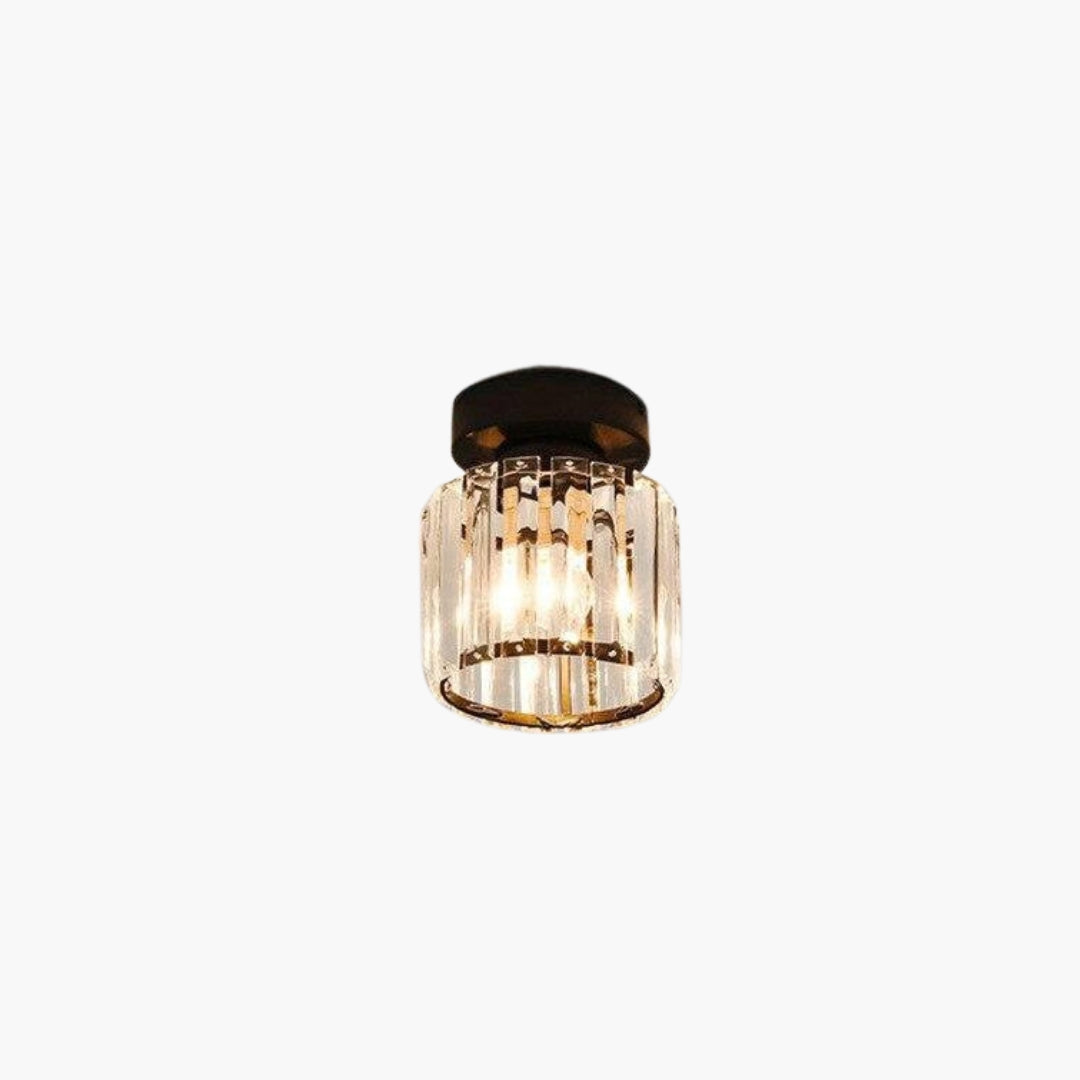 Plafonnier en Cristal Doré Design Moderne
