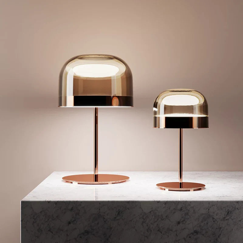 Lampe De Chevet En Verre Transparent