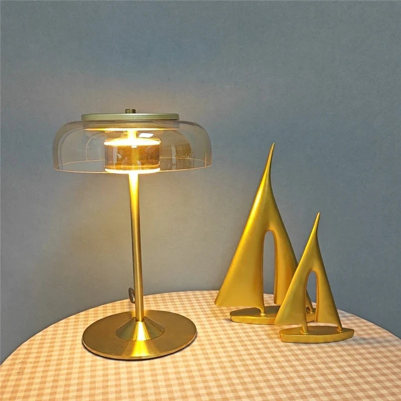 Lampe De Chevet En Verre Scandinave