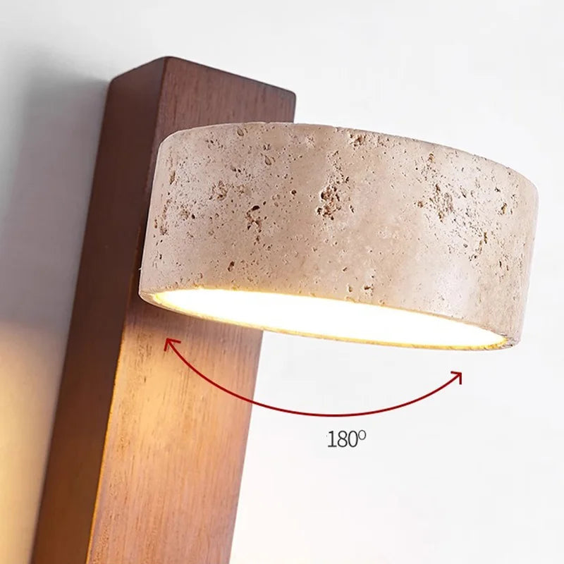 Lampe De Chevet Murale Travertin