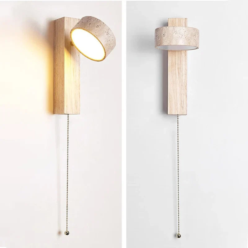 Lampe De Chevet Murale Travertin