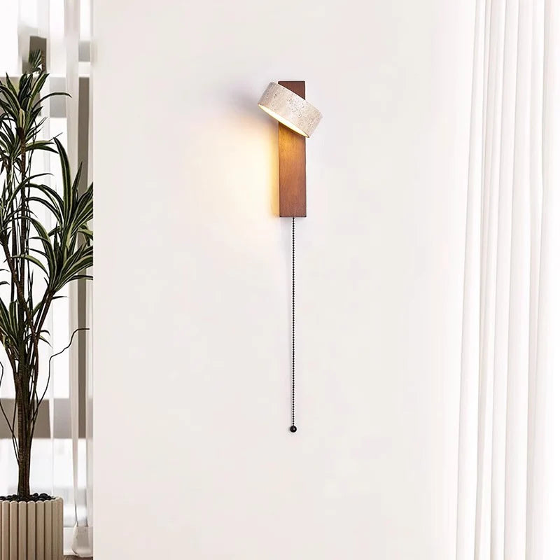 Lampe De Chevet Murale Travertin
