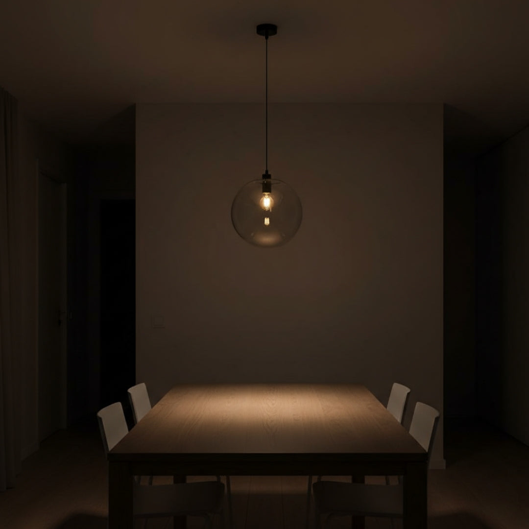 Suspension Boule en Verre LED Rose Gold ou Noir