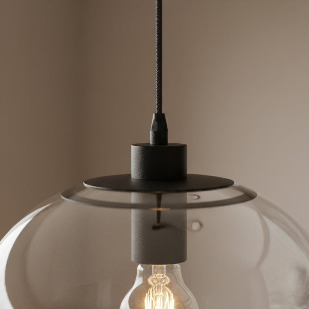 Suspension Boule en Verre LED Rose Gold ou Noir