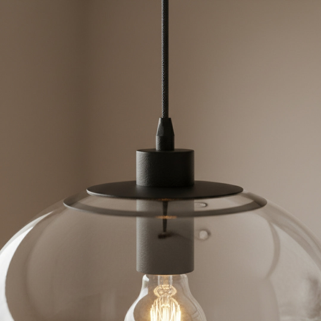 Suspension Boule en Verre LED Rose Gold ou Noir