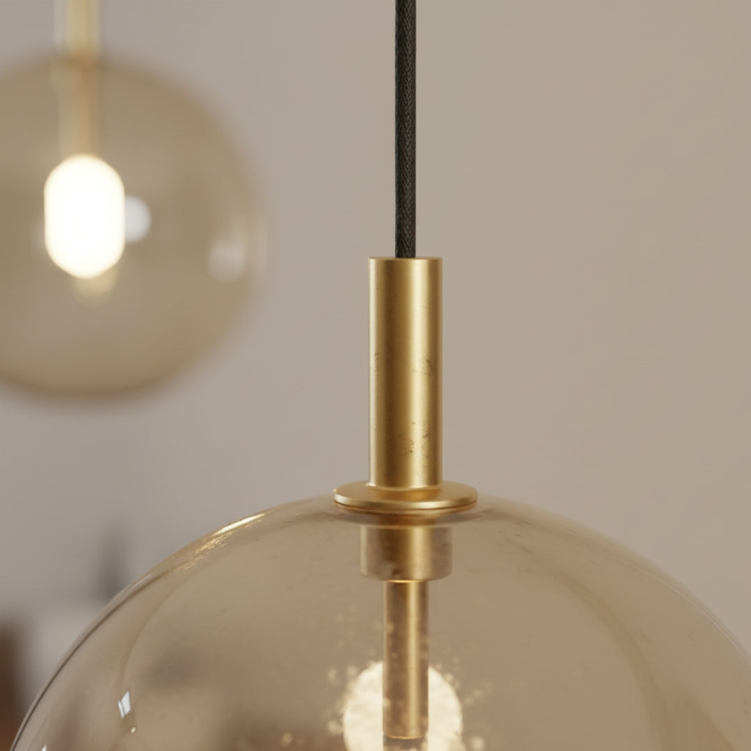 Suspension Boule en Verre LED Style Nordique Moderne