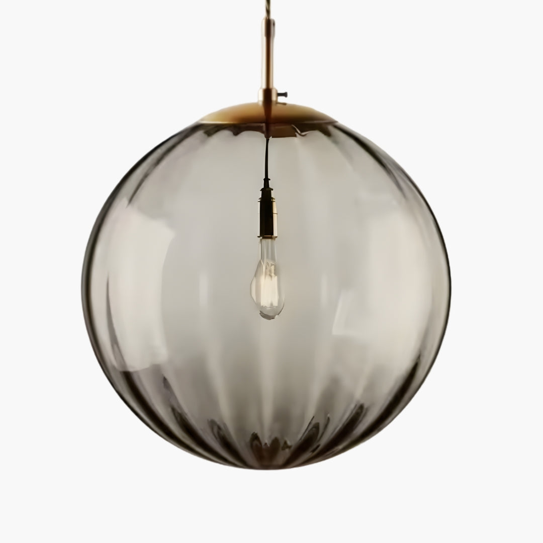 Suspension LED Boule en Verre Coloré Design Moderne