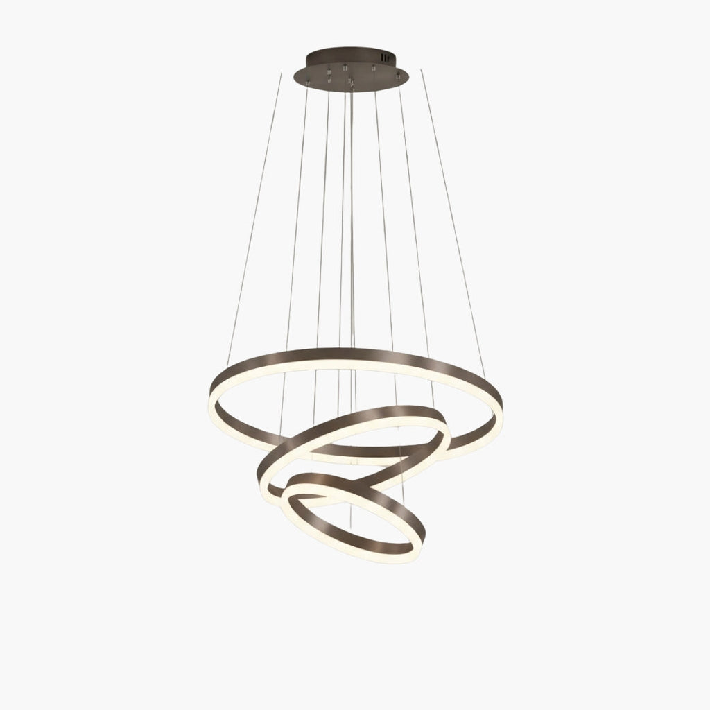 Suspension LED Moderne à Anneaux Circulaires