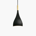 Suspension LED en métal coloré et baton en bois Nordic