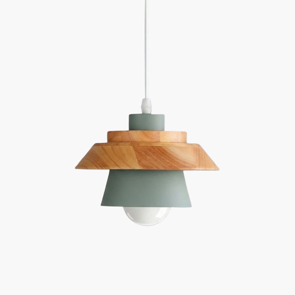 Suspension Métal Coloré et Bois Style Nordic