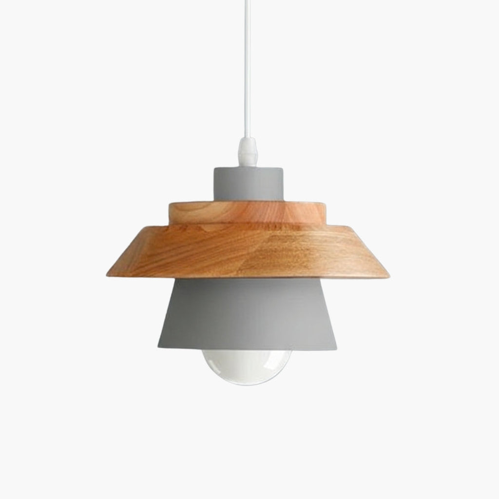 Suspension Métal Coloré et Bois Style Nordic