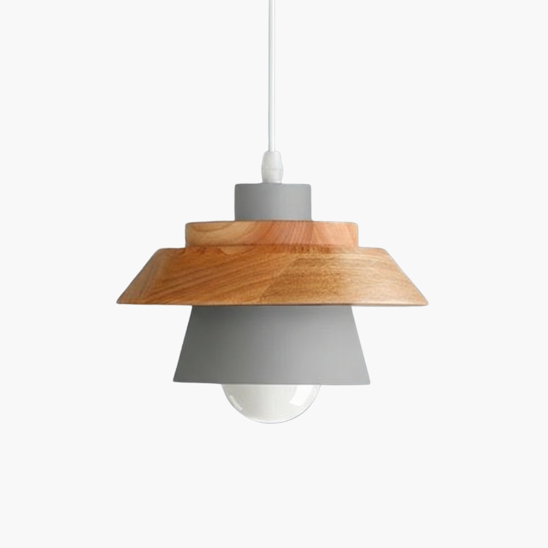 Suspension Métal Coloré et Bois Style Nordic
