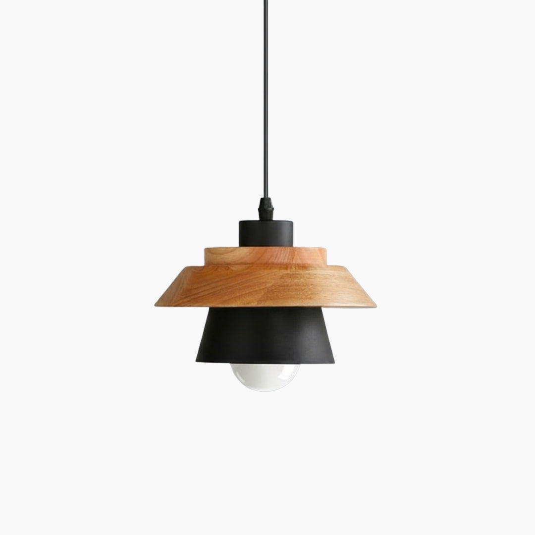 Suspension Métal Coloré et Bois Style Nordic