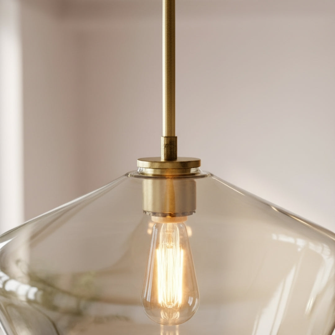 Suspension LED Métal et Verre Design Moderne Élégant
