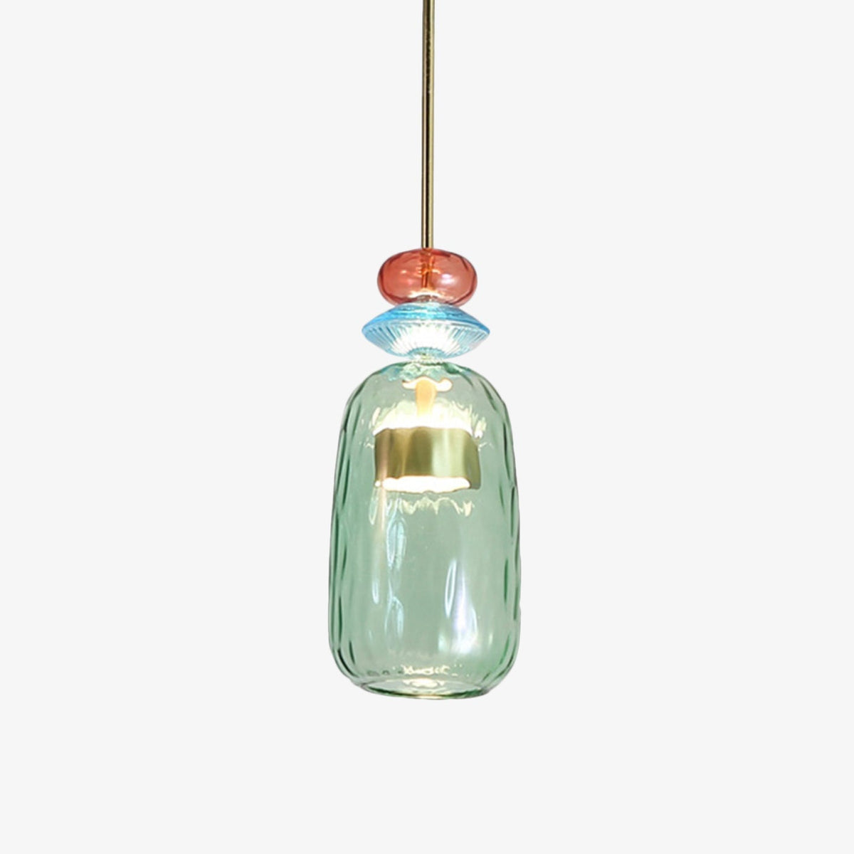 Suspension LED en Verre Coloré Design Moderne