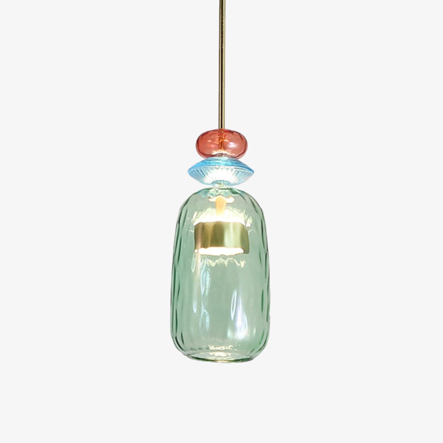 Suspension LED en Verre Coloré Design Moderne