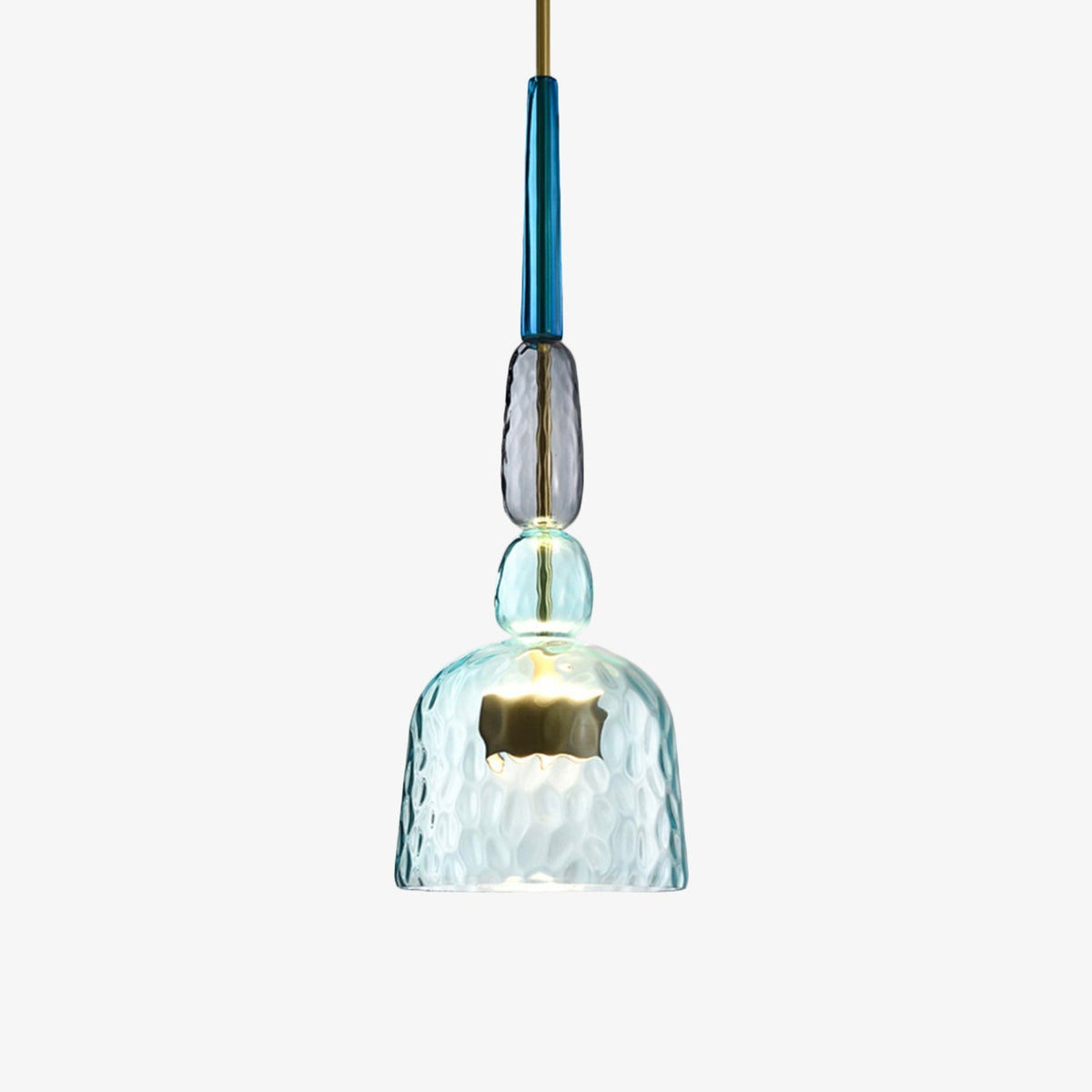 Suspension LED en Verre Coloré Design Moderne