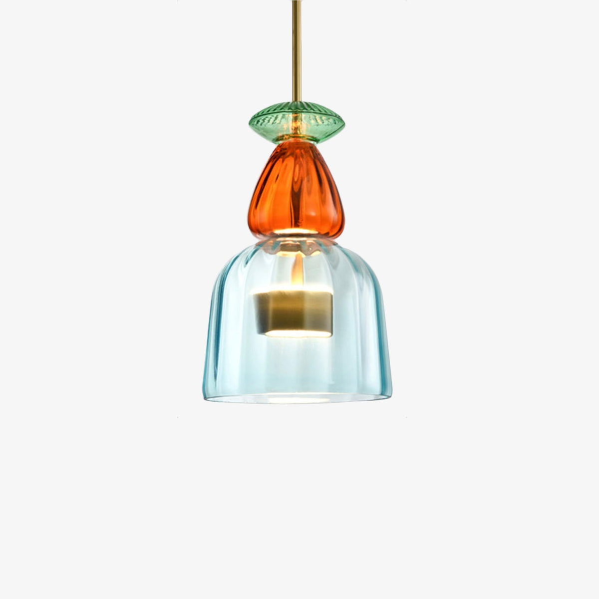 Suspension LED en Verre Coloré Design Moderne