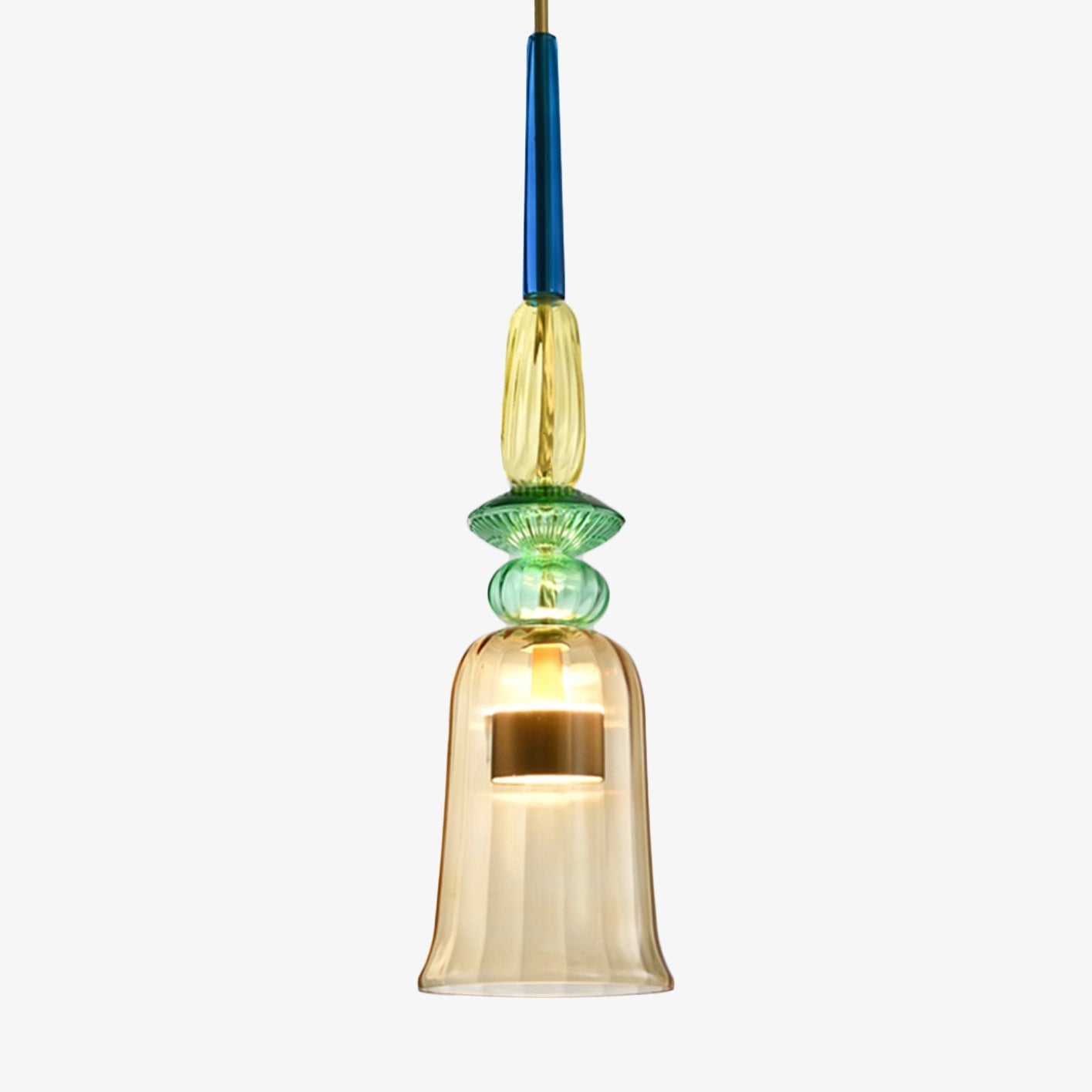 Suspension LED en Verre Coloré Design Moderne