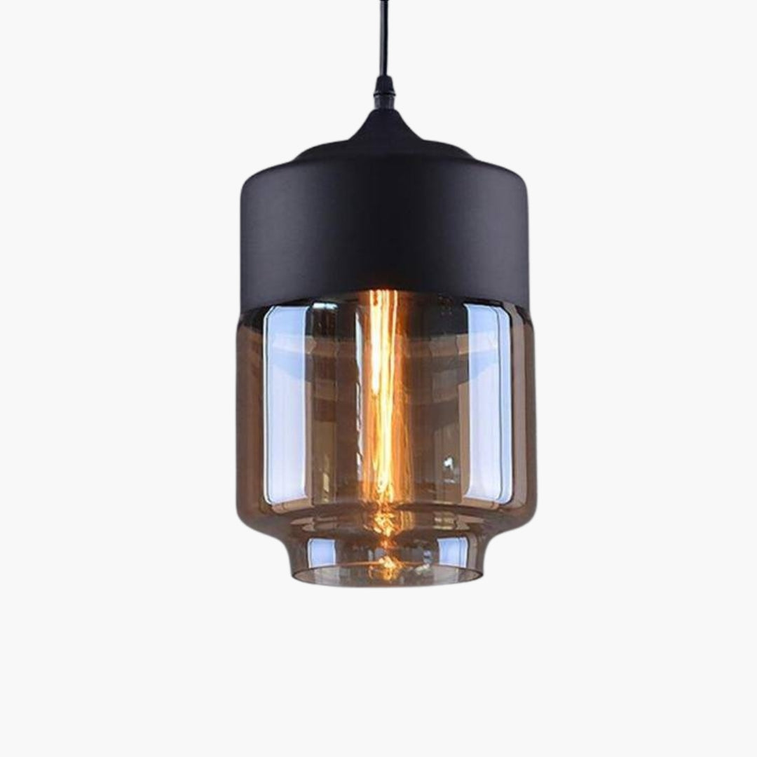 Suspension moderne design en verre et métal Loft