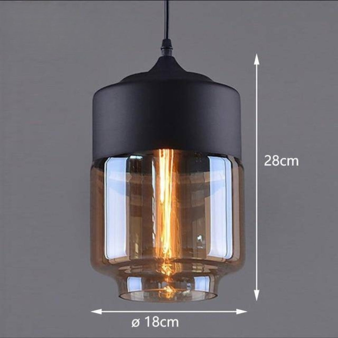 Suspension moderne design en verre et métal Loft