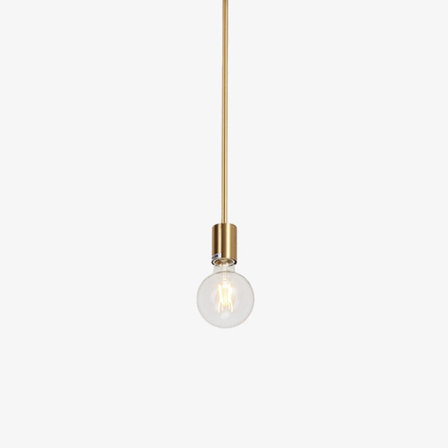 Lustre LED Tubes Dorés – Design Loft Élégant