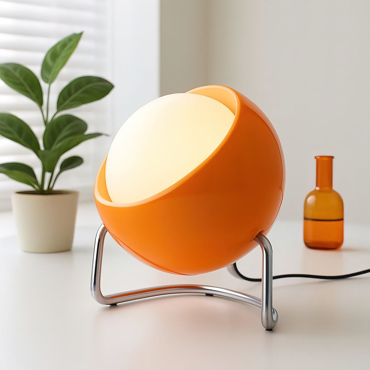 Lampe De Chevet Boule En Verre