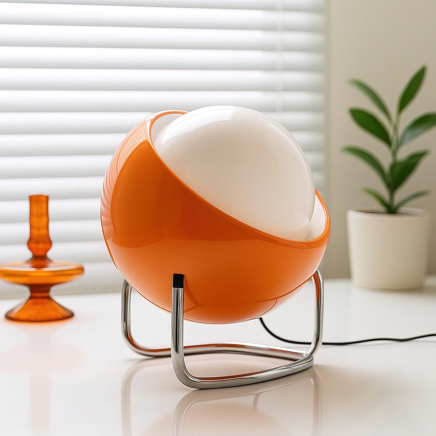 Lampe De Chevet Boule En Verre